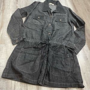 Haas Denim Dress Gray Black Medium